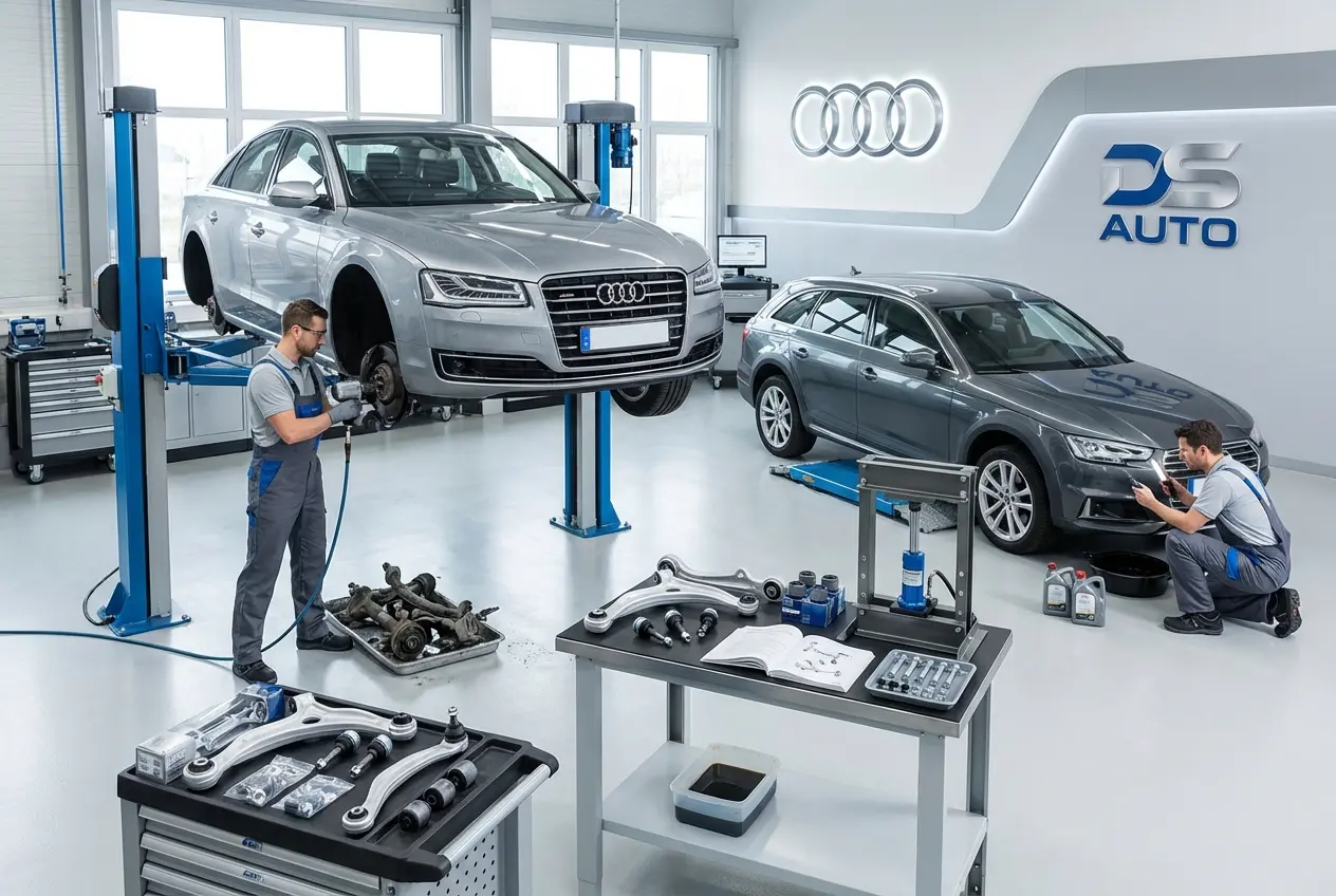Диагностика и ремонт передней и задней подвески Audi в Жуковском - автосервис DS Auto
