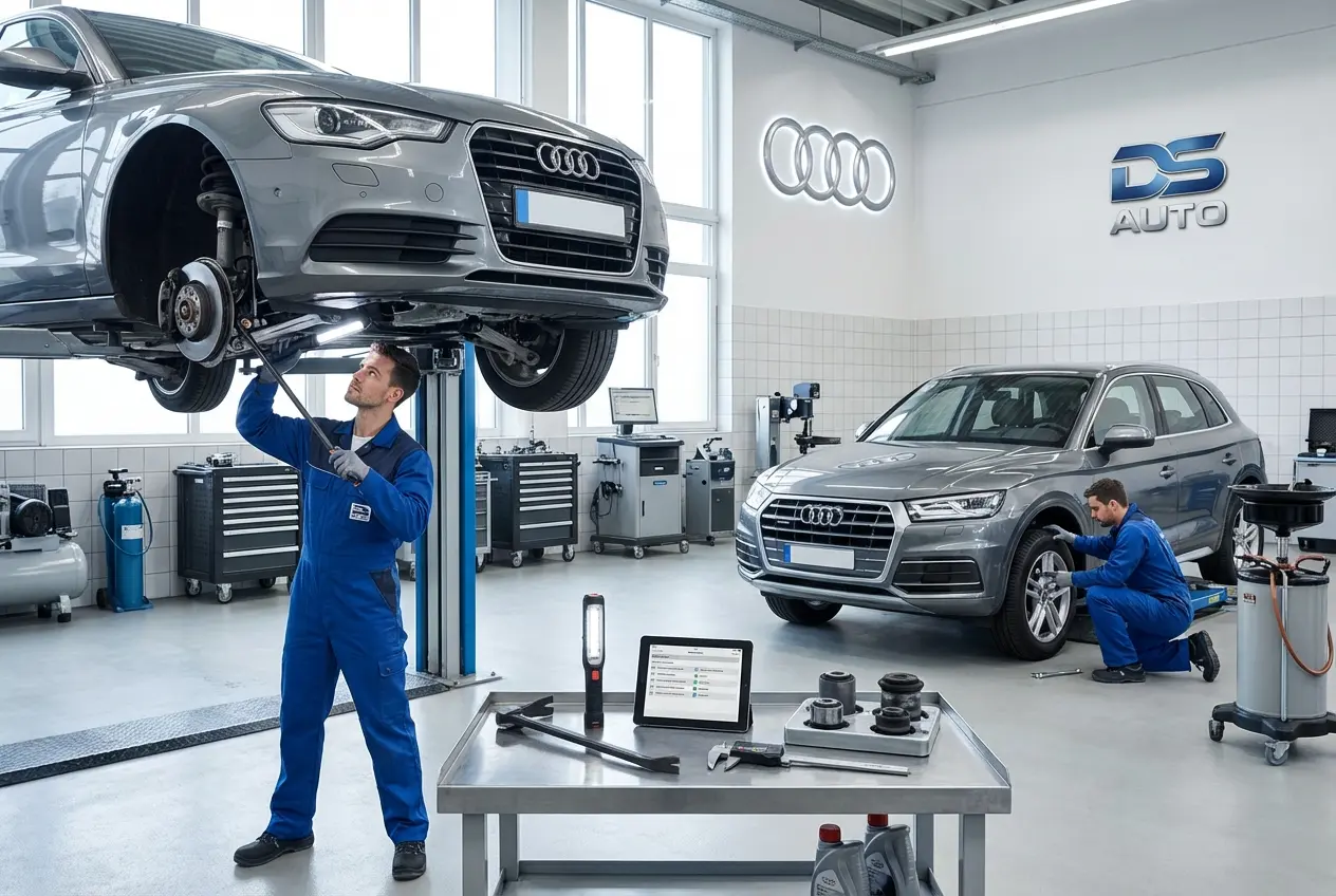 Проверка подвески автомобиля Audi в Жуковском — диагностика передней подвески Audi в автосервисе DS Auto
